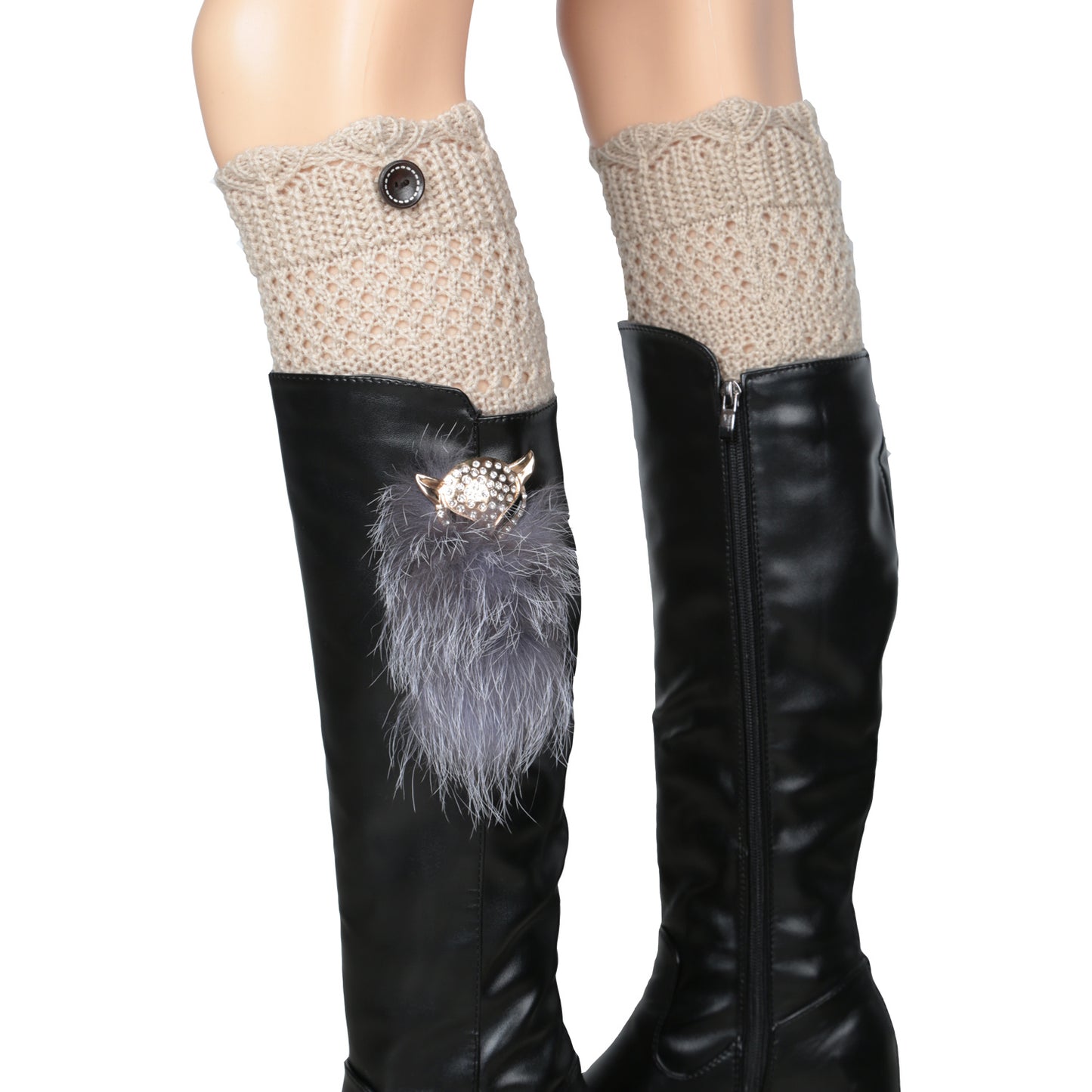 Women Winter Crochet Knit Leg Warmers
