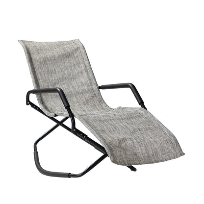 Melas Outdoor Patio 59.7&quot; Long Folding Reclining Single Chaise