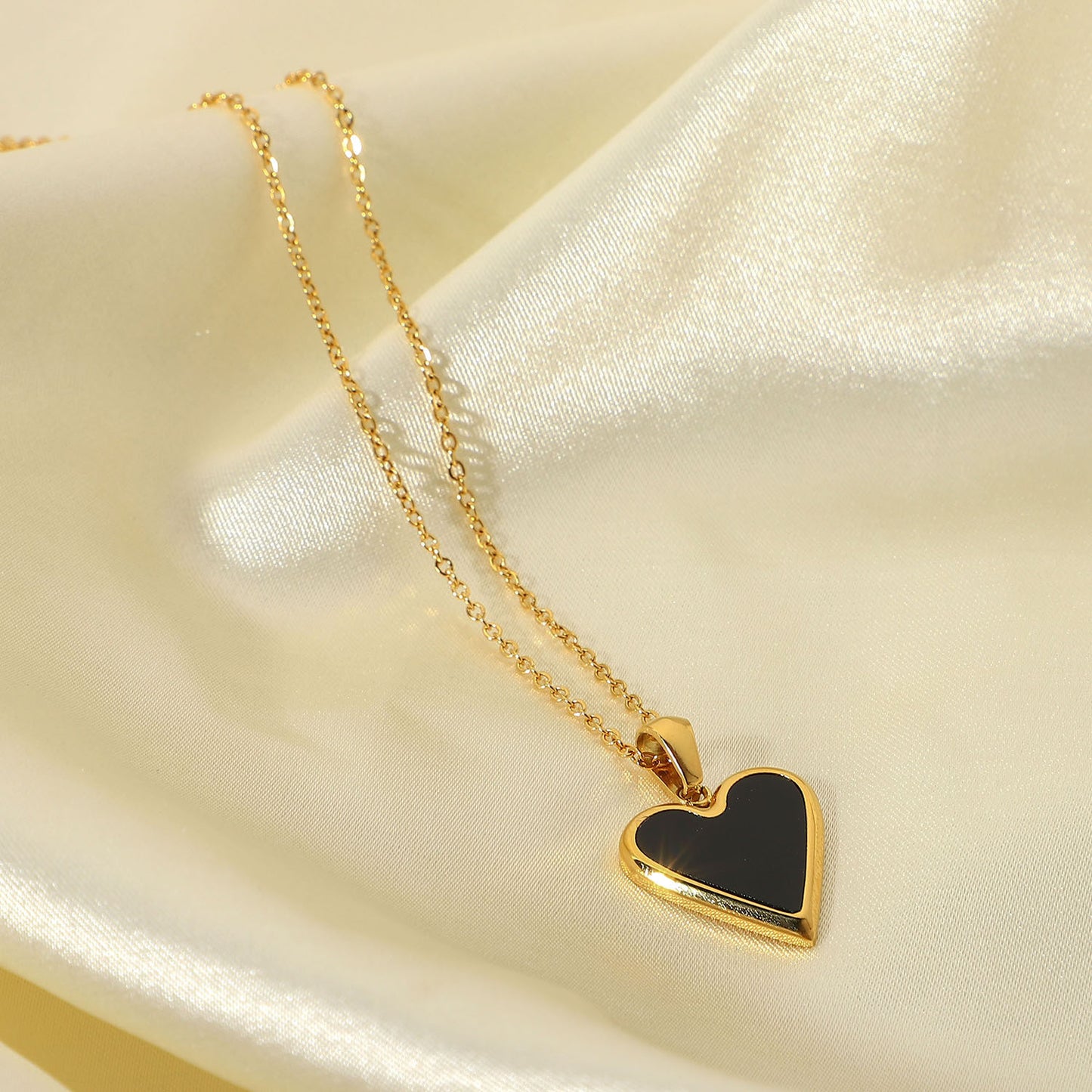 Gold Plated Shell Love Pendant Necklace