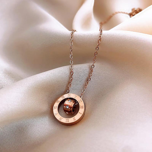 Rose gold-plated Titanium Steel Necklace