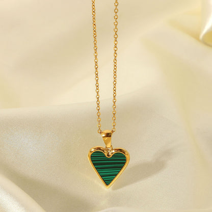 Gold Plated Shell Love Pendant Necklace