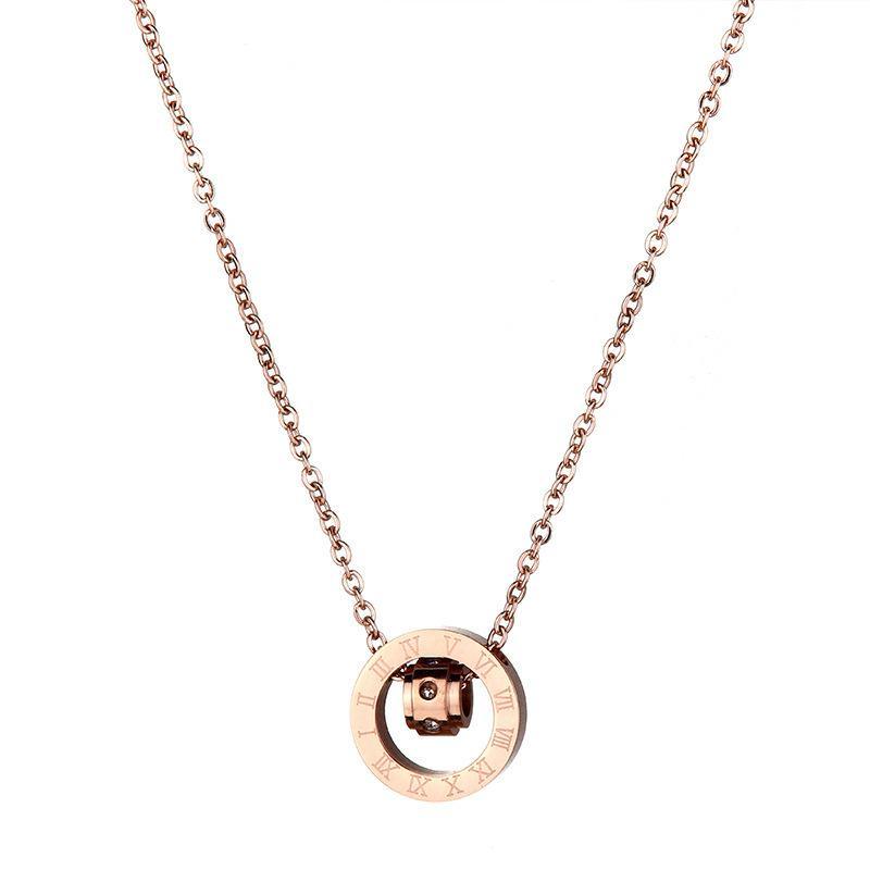 Rose gold-plated Titanium Steel Necklace